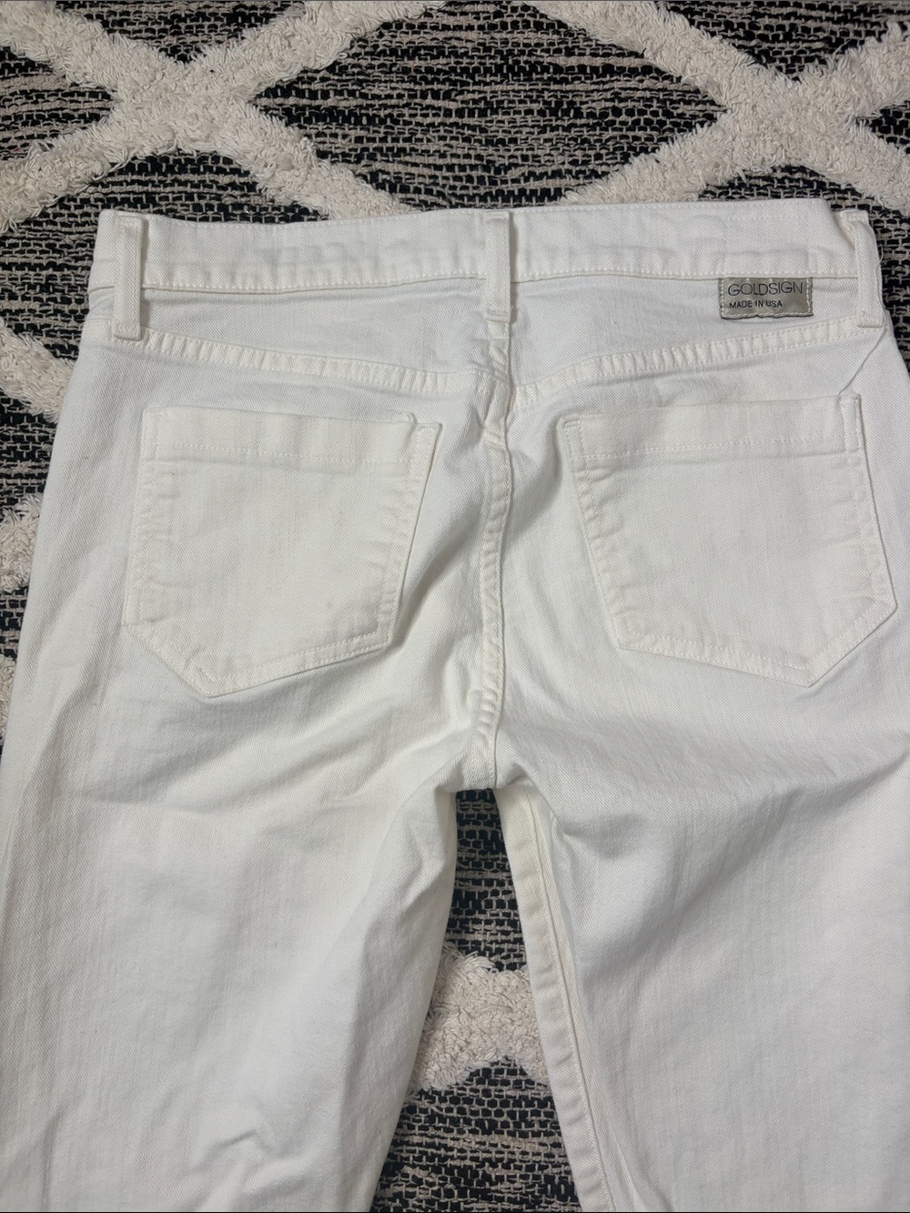 Goldsign by J CrewWhite Straight-Leg Women's Jeans size 8/10 mid rise - Picture 5 of 6
